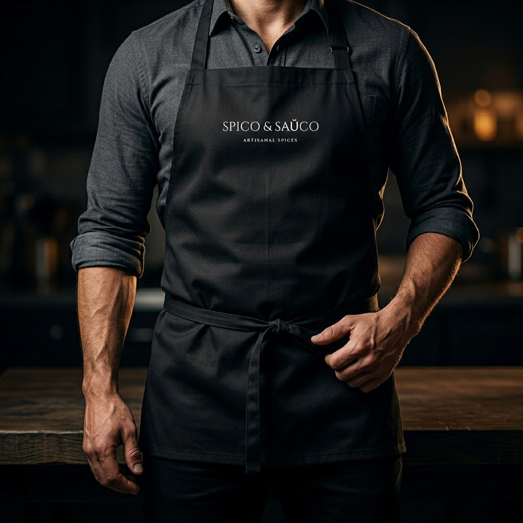 Spico and Sauco chef apron — premium cooking apron for grilling and kitchen use