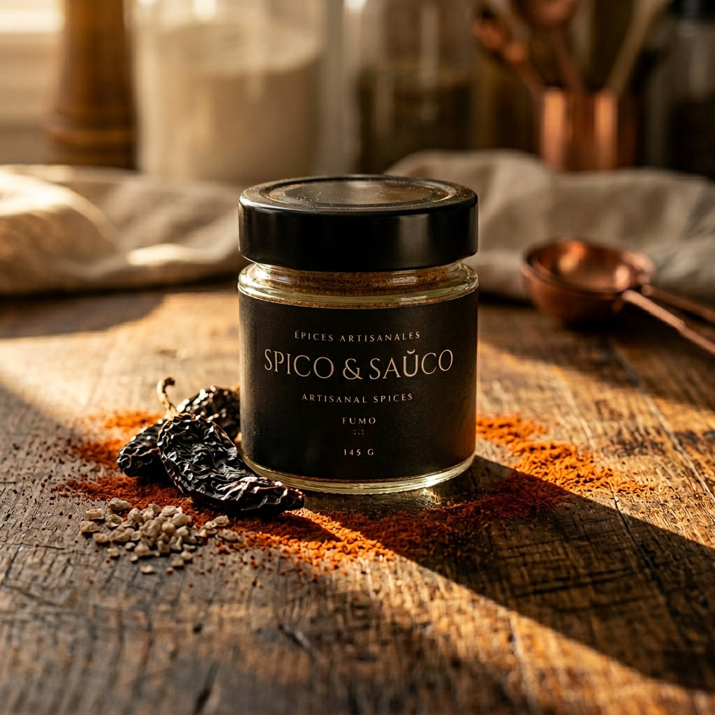 FUMO spice blend label closeup — smoked paprika cumin garlic blend made in Canada