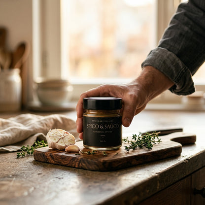 UNU spice blend label closeup — sweet paprika turmeric oregano blend made in Canada